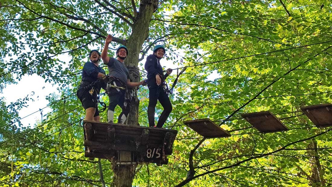 BTE stelcon Bewegungstag 2022: Kletter-Action im FunForest AbenteuerPark Kandel